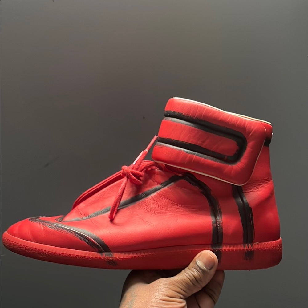 Red High-Top Men's Sneakers